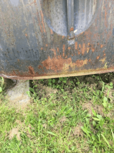 outdoor rusted tank